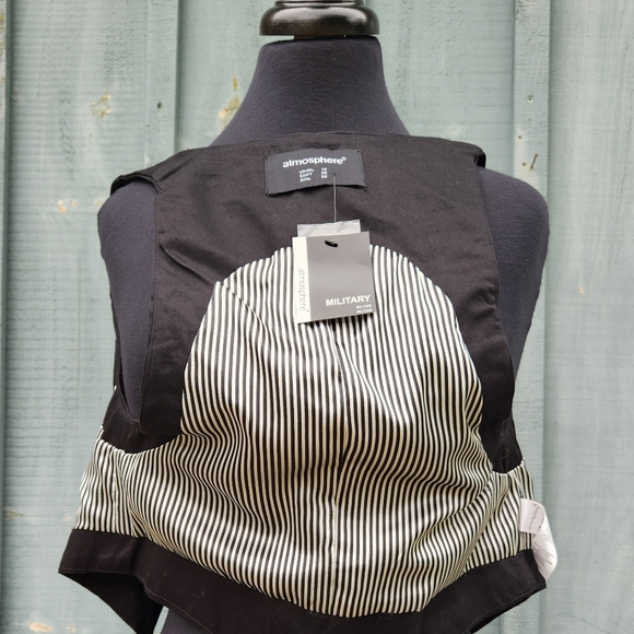 Primark Atmosphere Military Style Black Vest New With Tags Size UK 10 - Picture 10 of 10